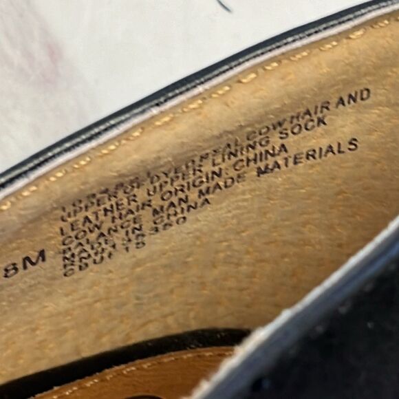 SOFFT | Varney Sturdy Black Leather Calf Hair Loafers Kitten Heel Dress Shoes 8 - Picture 10 of 10